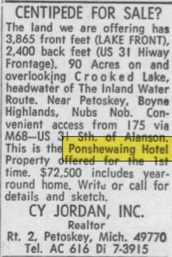 Ponshewaing Hotel - Mar 1968 Property For Sale (newer photo)